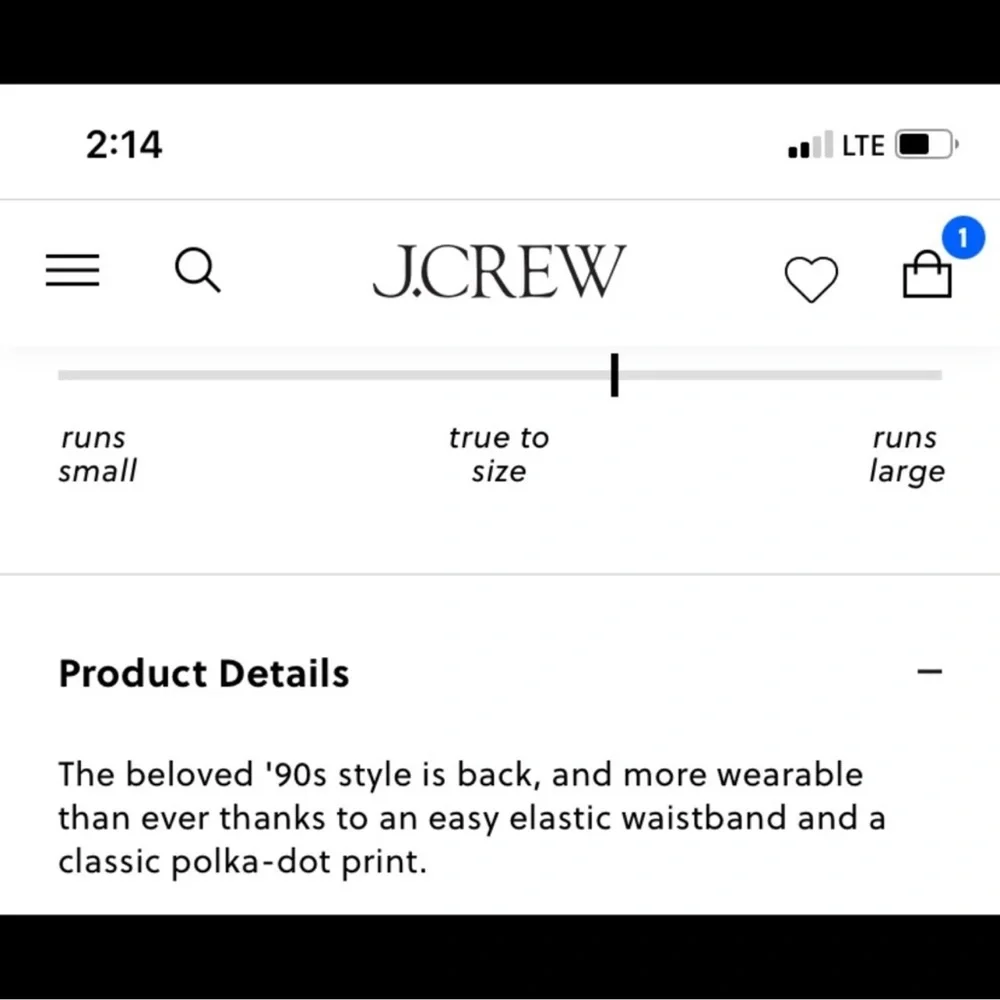 J.Crew Pull-On Silky Slip Skirt in Navy Dots Soft Grunge 1990s Size XL NWT - Picture 8 of 11